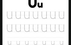 Free Printable PDF Tracing Letter U Alphabet Worksheet