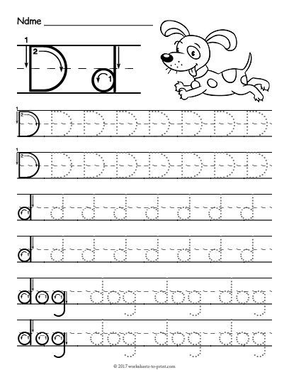 Free Printable Tracing Letter D Worksheet Letter D Worksheet Letter 