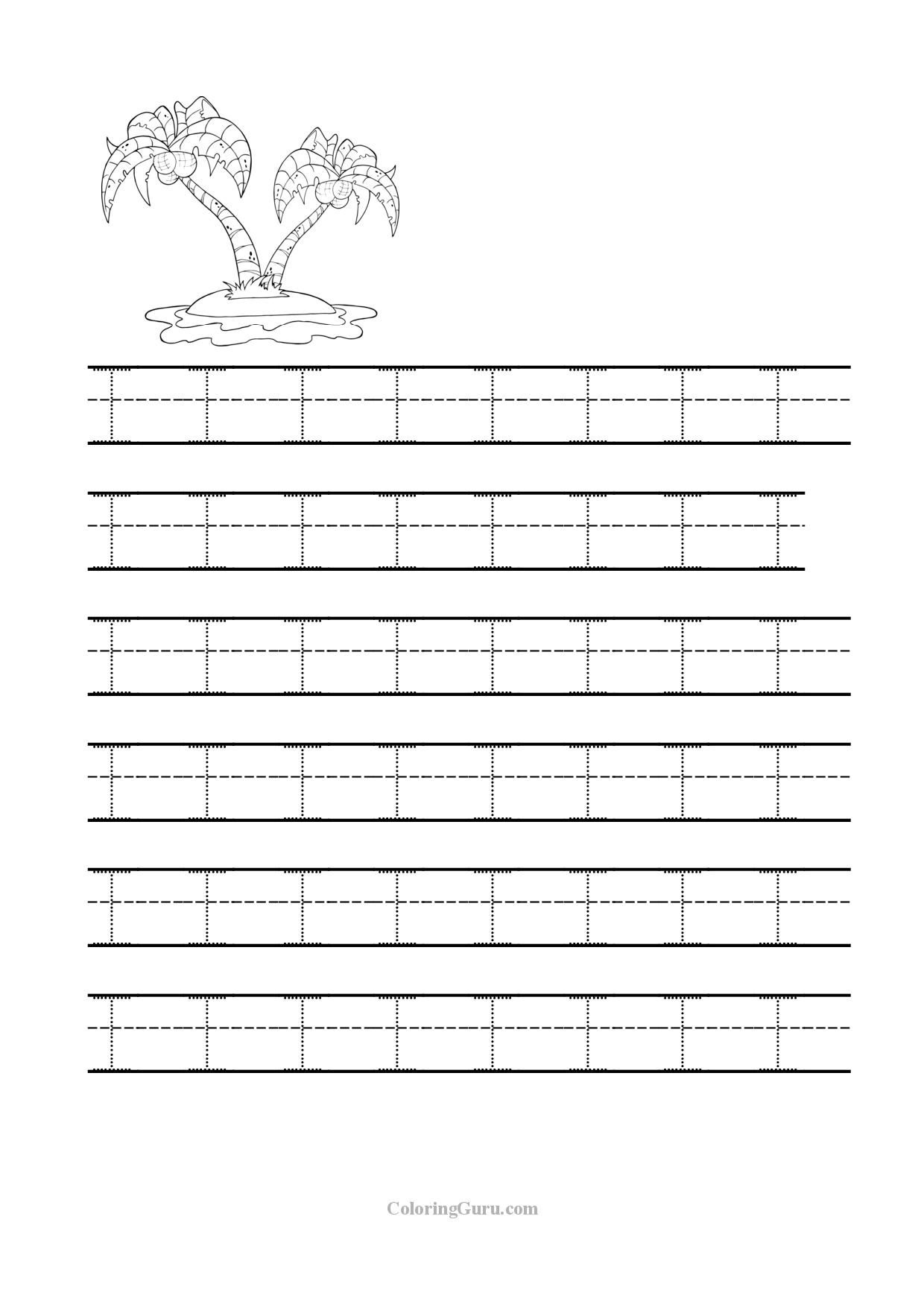 Free Printable Tracing Letter I Worksheets For Preschool Letter 