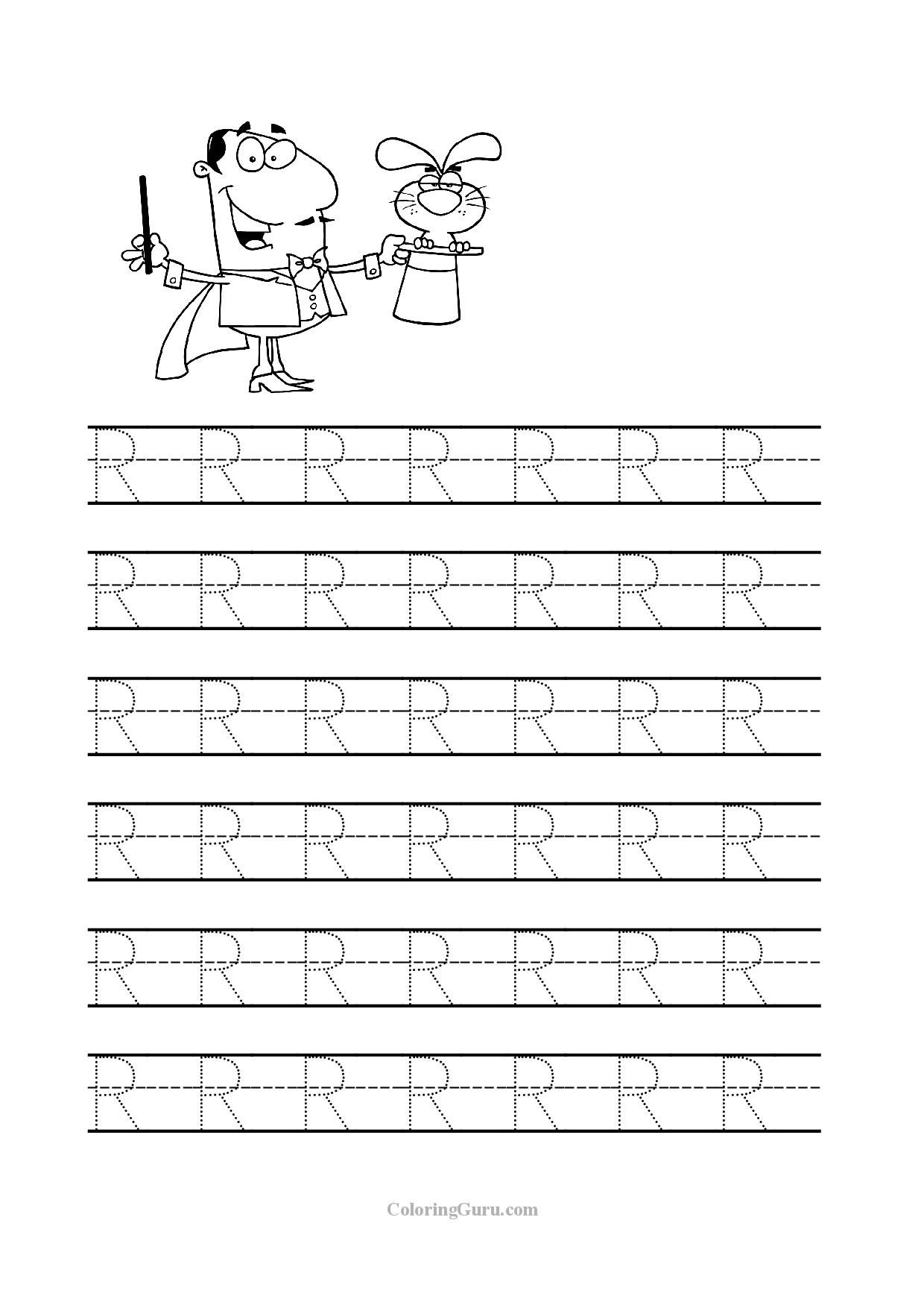 Free Printable Tracing Letter R Worksheets For Preschool Letter 