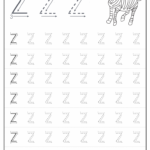 Free Printable Tracing Letter Z Worksheets For Preschool Z For Zebra