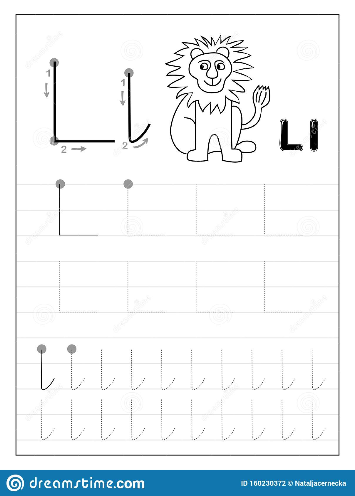 Free Printable Worksheets Tracing The Letter Ll Dot To Dot Name 