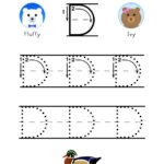 How To Write The Letter D With Large Images To Trace For Practice In
