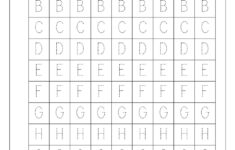 Kindergarten Letter Tracing Worksheets Learning Printable