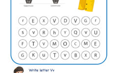 Kindergarten Letter V Worksheets Find And Color KidzeZone