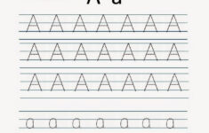 Kindergarten Worksheets Printable Tracing Worksheet Alphabet A A
