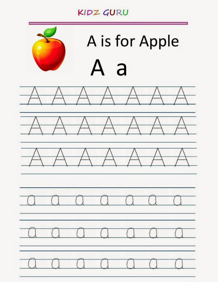 Free Letter Tracing Worksheets For Kindergarten