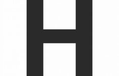 Large Printable Letter H Solid Black Template Free Printables