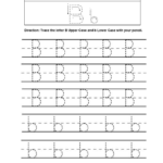 Letter B Tracing Alphabet Worksheets Writing Letters Words On Best