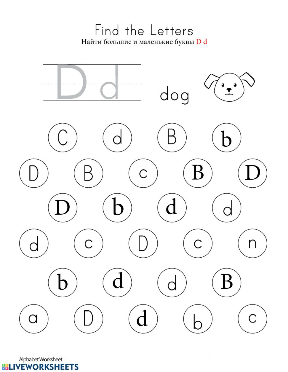 Letter D Worksheet