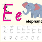 Letter E Tracing Alphabet Worksheets 694412 Download Free Vectors