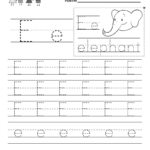 Letter E Writing Practice Worksheet Free Kindergarten English