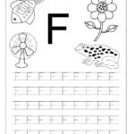 Letter F Trace Line Worksheet Preschool Crafts