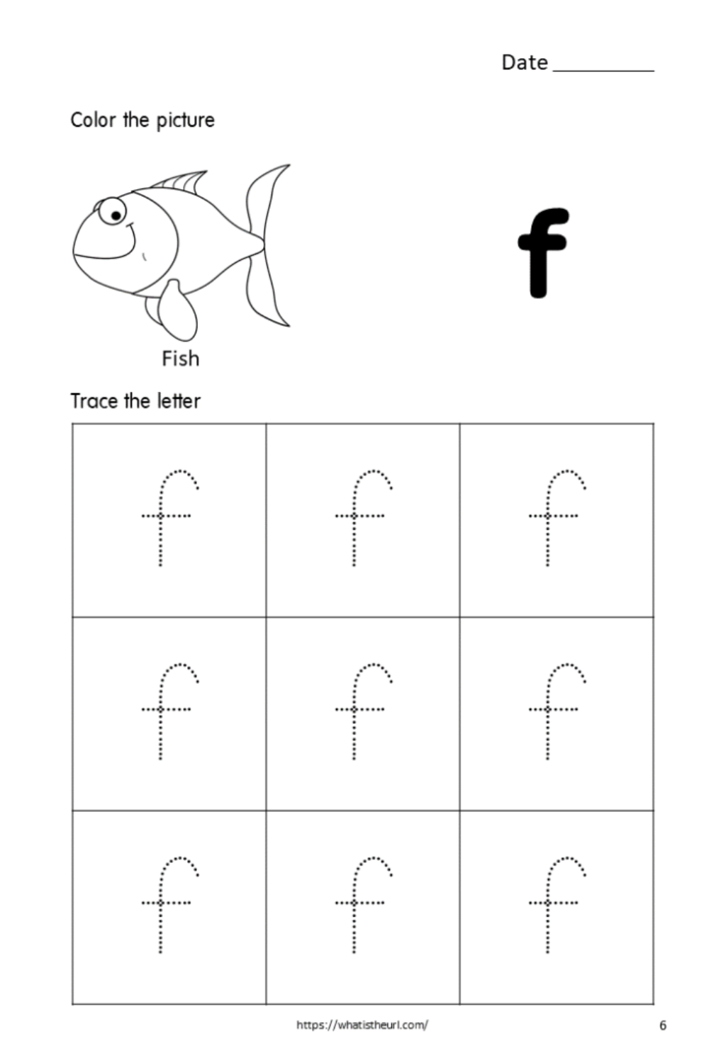 Letter F Tracing Printable AlphabetWorksheetsFree