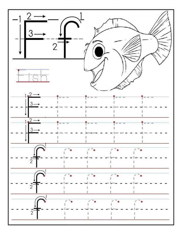 Tracing Letter F Worksheets