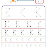 Letter K Tracing Worksheets For Preschool Dot To Dot Name Tracing Website