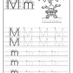 Letter M Template For Preschool Tracing Worksheets Dot To Dot Name