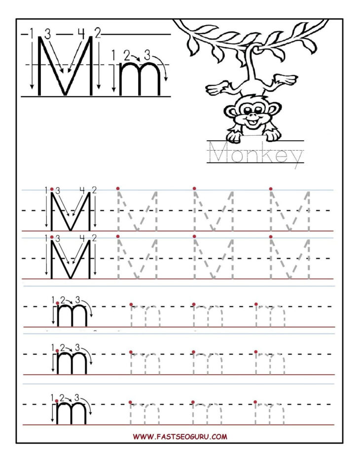Tracing The Letter M Printables
