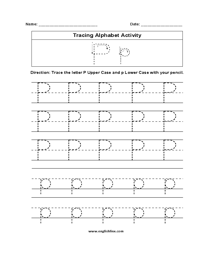 Letter P Tracing Alphabet Worksheets Alphabet Worksheets Alphabet 