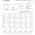 Letter Q Tracing Worksheet Dot To Dot Name Tracing Website