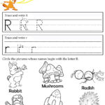Letter R Tracing Writing Worksheet Preschool Crafts