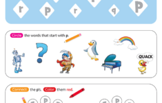 Letter Recognition Phonics Worksheet P lowercase Super Simple