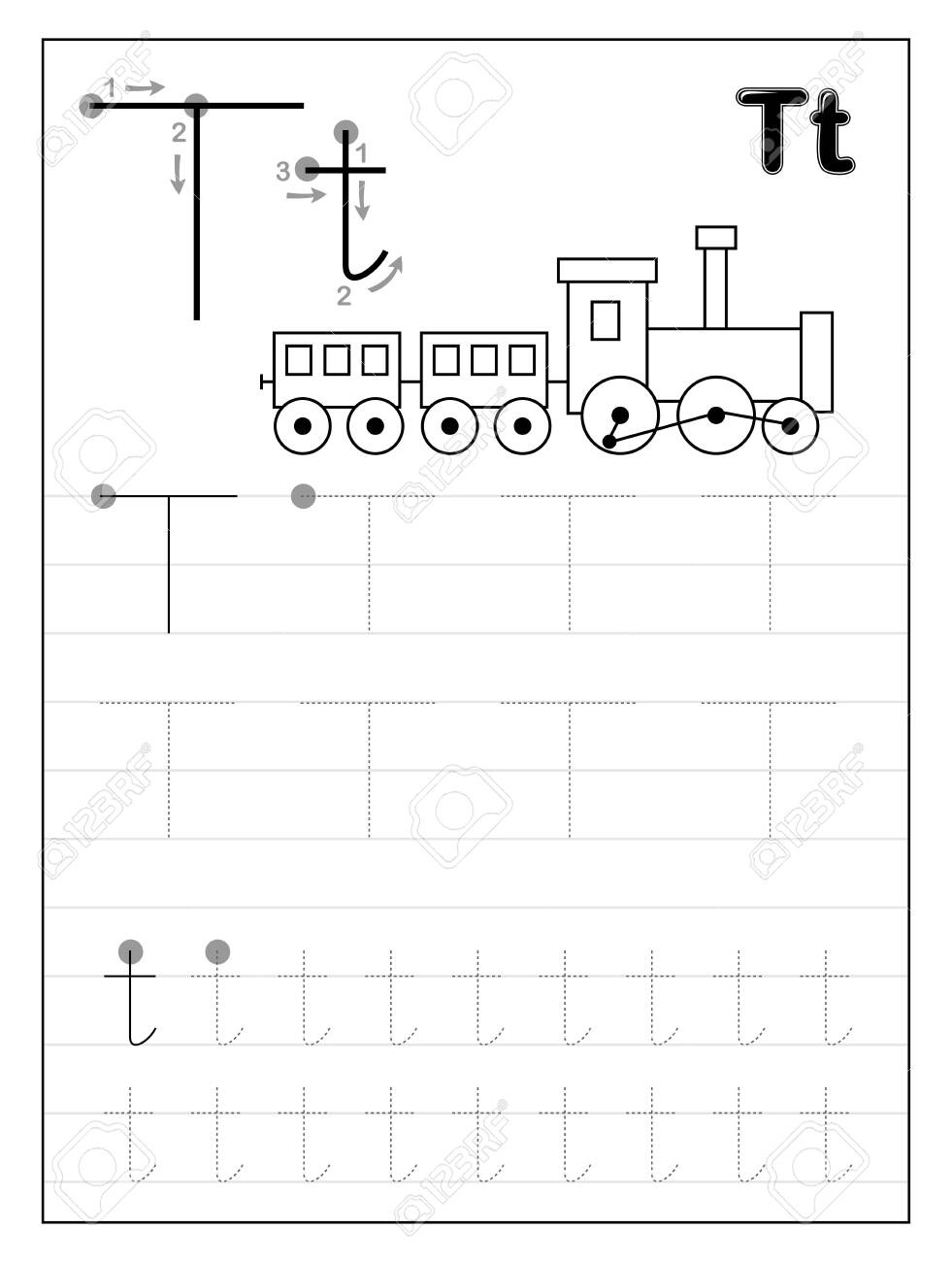 Letter T Tracing Worksheet TracingLettersWorksheets