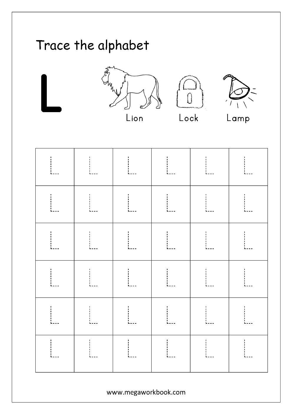 Letter Tracing Worksheets For Kindergarten Capital Letters Capital 