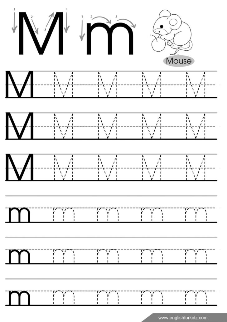 Letter M Tracing Pages