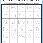 Letter Tracing Worksheets Uppercase And Lowercase Letters A Set Of 30