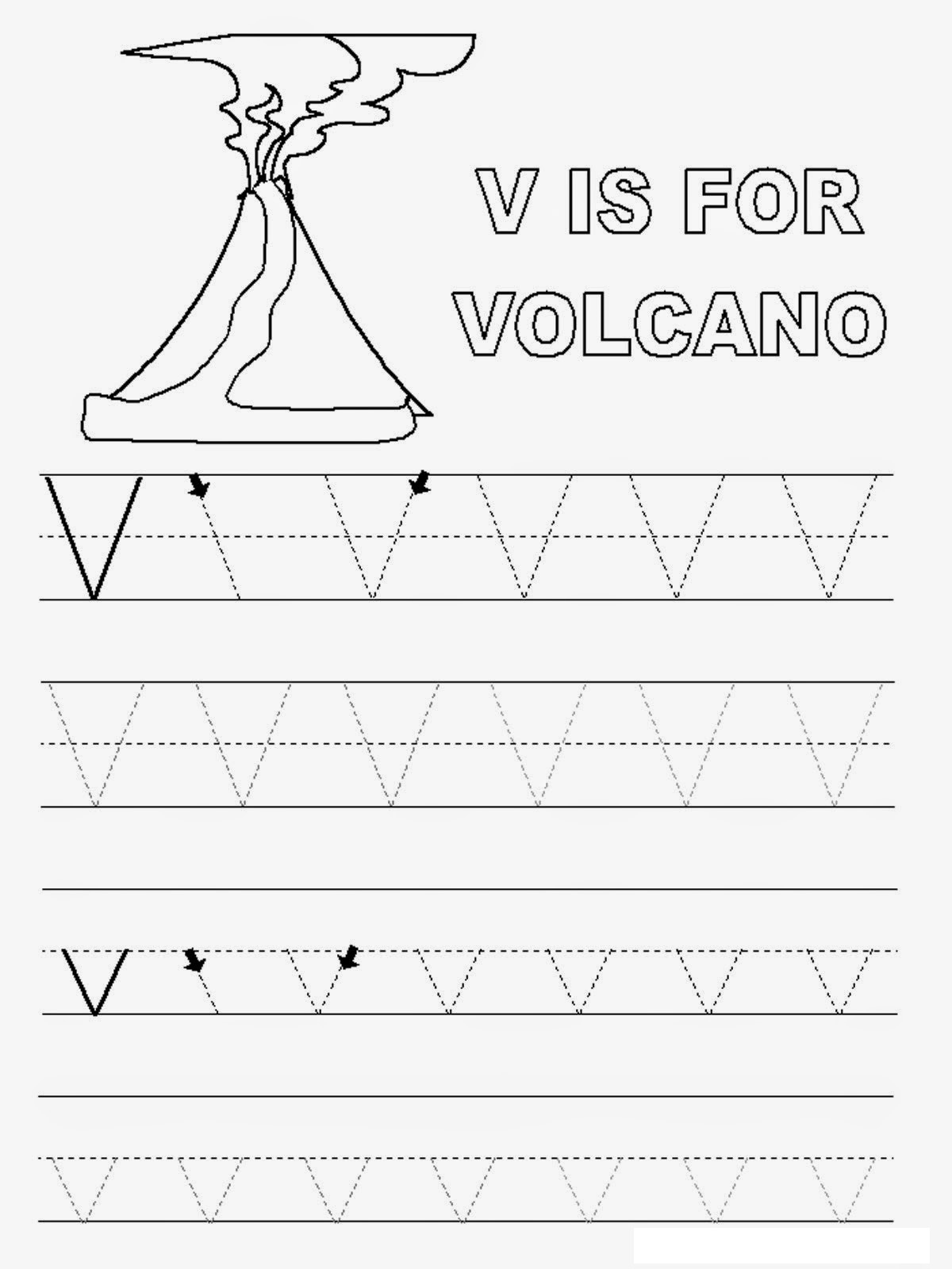 Letter V Worksheets To Print Activity Shelter