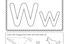 Letter W Coloring Worksheet Free Kindergarten English Worksheet For Kids