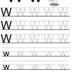 Letter W Tracing Worksheet English Alphabet Worksheets Letter