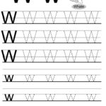 Letter W Tracing Worksheet English Alphabet Worksheets Letter W