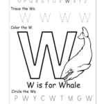 Letter W Worksheet For Preschool Alphabet Worksheet Big Letter W