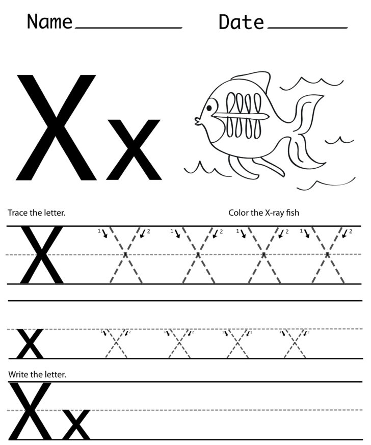 Letter X Preschool Worksheets