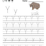 Letter Y Tracing Worksheets Preschool AlphabetWorksheetsFree