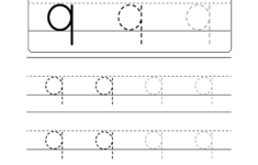 Lowercase Letter q Tracing Worksheet Doozy Moo