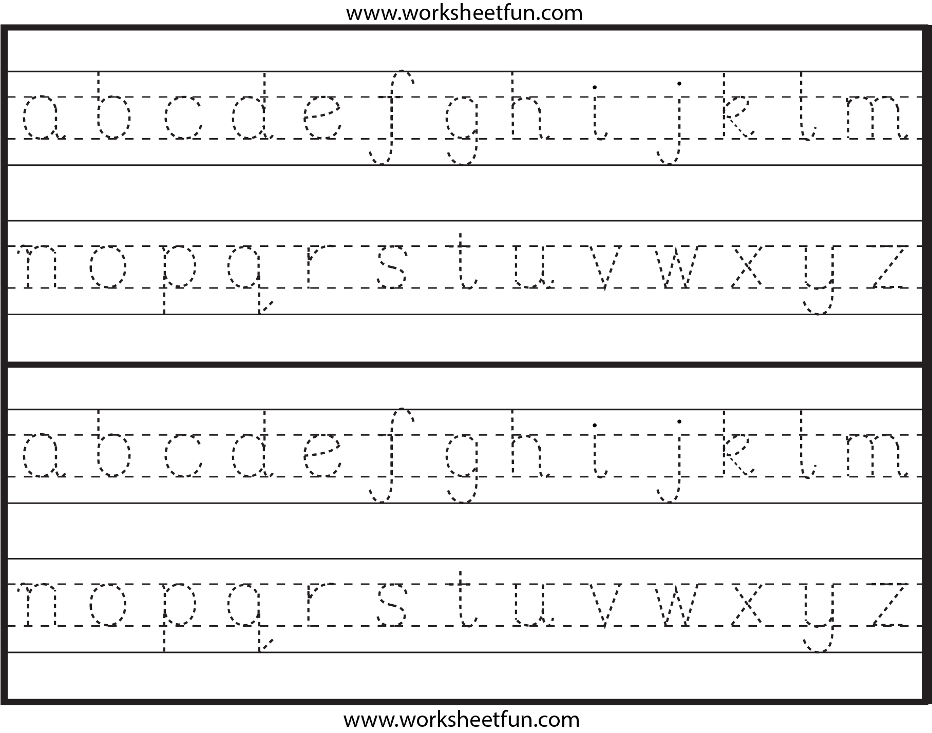 Lowercase Letter Tracing 1 Worksheet FREE Printable Worksheets 