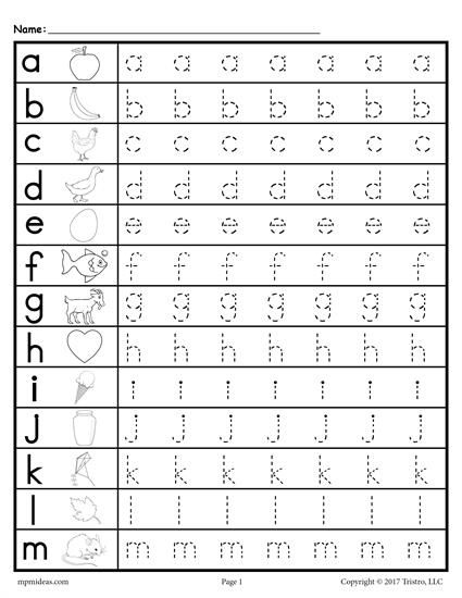 Lowercase Letter Tracing Worksheets Printable Alphabet Worksheets 