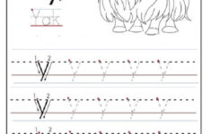 Lowercase Letter Y Tracing Worksheet For 1st Grade Preschool Crafts