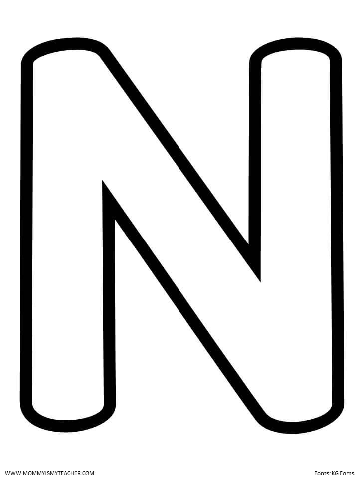 N Blank JPG Alphabet Worksheets Kindergarten Letter N Preschool Letters