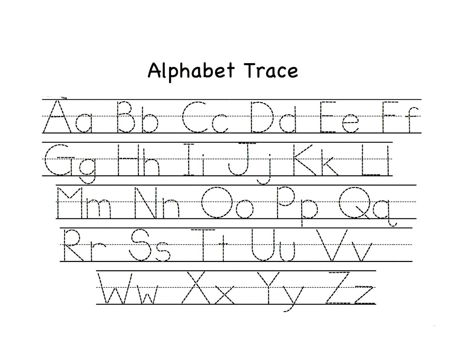 Pre K Alphabet Tracing Worksheets AlphabetWorksheetsFree