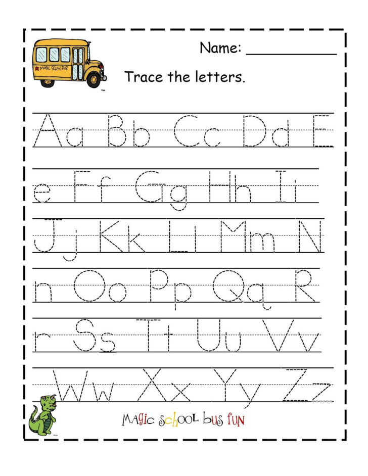 Pre K Letter Tracing Sheets
