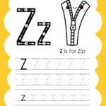 Premium Vector Trace Letter Alphabet Z Exercise With Cartoon