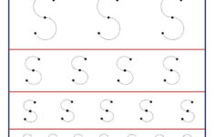Preschool Letter Tracing Worksheet Letter S Different Sizes KidzeZone