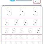 Preschool Letter Tracing Worksheet Letter S Different Sizes KidzeZone