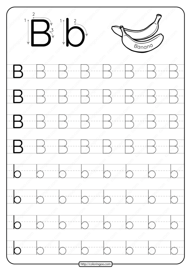 Trace Letters B