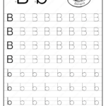 Printable Dotted Letter B Tracing Pdf Worksheet In 2021 Free