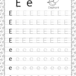 Printable Dotted Letter E Tracing Pdf Worksheet